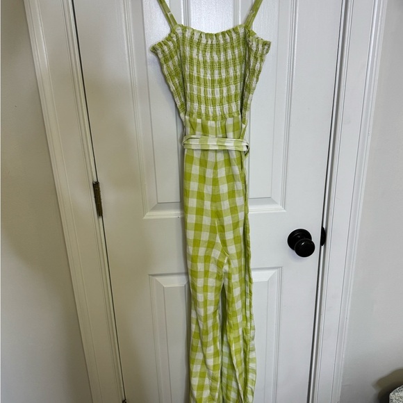 House of Harlow xs Green Gingham Jumpsuit - Picture 7 of 7